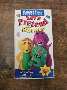 1993 Barney & Friends Collection VHS tape titled "Let's Pretend with Barney"
